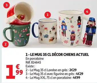 Auchan 1 le mug 35 cl décor chiens actuel offre
