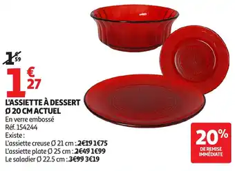 Auchan L'assiette à dessert ø 20 cm actuel offre