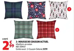 Auchan 1 housse de coussin actuel offre