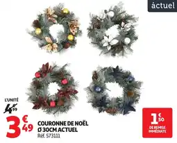 Auchan Couronne de noël 030cm actuel offre
