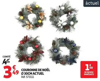 Auchan Couronne de noël 030cm actuel offre