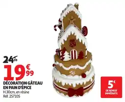 Auchan Décoration gâteau en pain d'épice offre