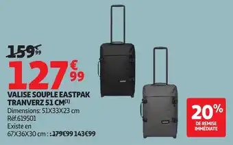 Auchan Valise souple eastpak tranverz 51 cm offre