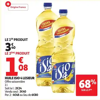 Auchan Huile isio 4 lesieur offre
