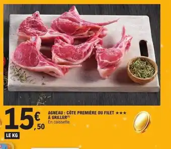 Agneau : côte première ou filet à griller