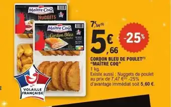 E.Leclerc MAÎTRE COQ Cordon bleu de poulet offre