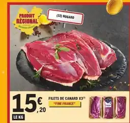 E.Leclerc FINE FRANCE Filets de canard x3 offre