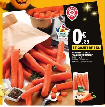 E.Leclerc PANIER DU PRIMEUR Carottes filière offre