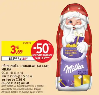 Intermarché Hyper Père noël chocolat au lait milka offre
