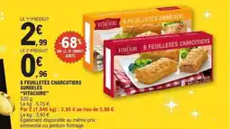 E.Leclerc VITACUIRE 8 Feuilletés charcutiers surgelés offre