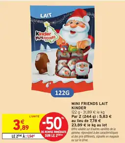 Intermarché Hyper Mini friends lait kinder offre