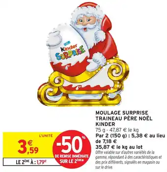 Intermarché Hyper Moulage surprise traineau père noël offre