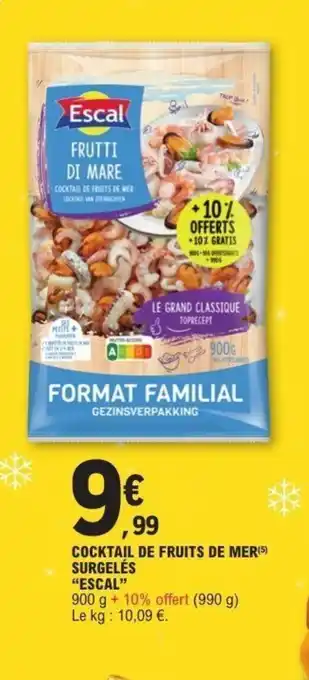 E.Leclerc ESCAL Cocktail de fruits de mer surgelés offre