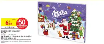 Intermarché Hyper Calendrier de l'avent milka offre