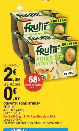 E.Leclerc FRUTII Compotes poire intense offre