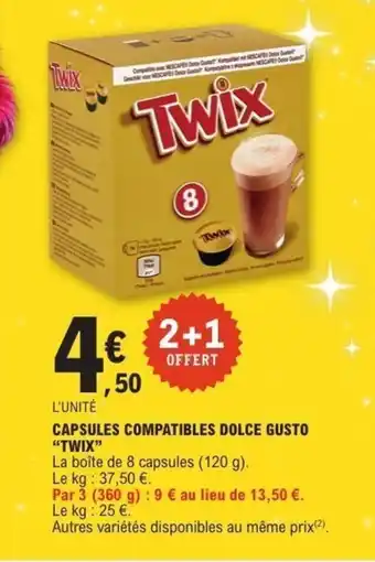 E.Leclerc TWIX Capsules compatibles dolce gusto offre