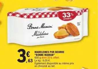 E.Leclerc BONNE MAMAN Madeleines pur beurre offre