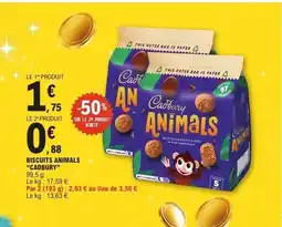 E.Leclerc CADBURY Biscuits animals offre