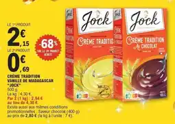 E.Leclerc JOCK Crème tradition vanille de madagascar offre