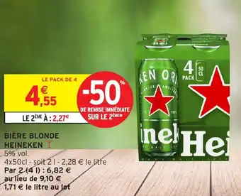 Intermarché Hyper Bière blonde heineken offre