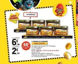 E.Leclerc PIERRE LAGUILHON 3 terrines de campagne offre