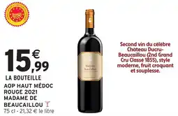 Intermarché Hyper Aop haut médoc rouge 2021 madame de beaucaillou y offre