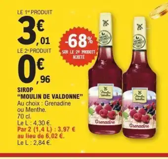 E.Leclerc MOULIN DE VALDONNE Sirop offre
