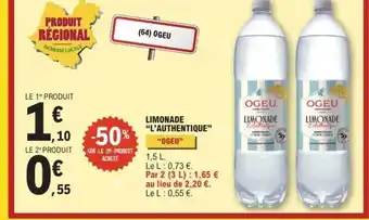 E.Leclerc OGEU Limonade l'authentique offre