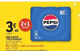 E.Leclerc PEPSI REGULAR Soda gazeux offre