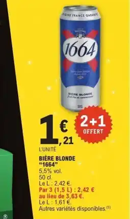 E.Leclerc 1664 Bière blonde offre