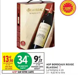 Intermarché Hyper Aop bordeaux rouge blaissac offre