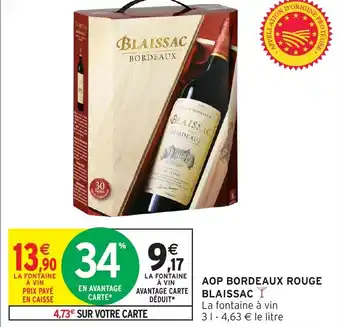 Intermarché Hyper Aop bordeaux rouge blaissac offre