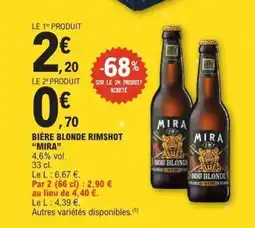 E.Leclerc MIRA Bière blonde rimshot offre