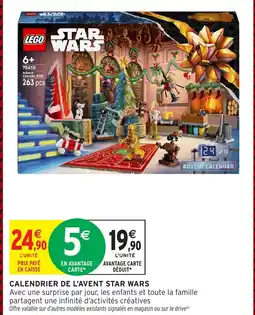 Intermarché Hyper Calendrier de l'avent star wars offre