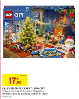 Intermarché Hyper Calendrier de l'avent lego city offre