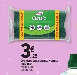E.Leclerc NICOLS Éponges grattantes vertes offre