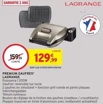 Intermarché Hyper Premium gaufres lagrange offre