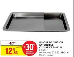 Intermarché Hyper Plaque de cuisson extensible cuisine et saveur offre