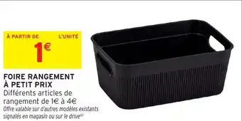 Intermarché Hyper Foire rangement à petit prix offre