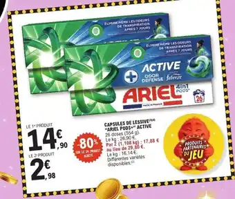 ARIEL PODS+ Capsules de lessive active
