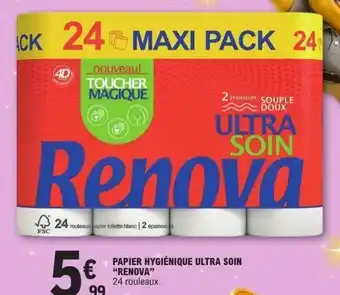 E.Leclerc RENOVA Papier hygiénique ultra soin offre