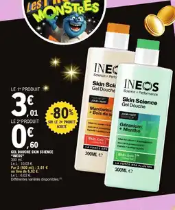 E.Leclerc INEOS Gel douche skin science offre