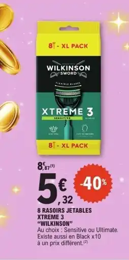 E.Leclerc WILKINSON 8 rasoirs jetables offre