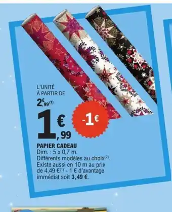 E.Leclerc Papier cadeau offre