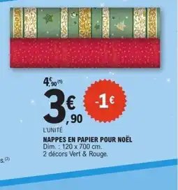 E.Leclerc Nappes en papier pour noël offre