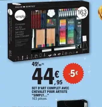 E.Leclerc SIMPLY Set d'art complet avec chevalet pour artiste offre