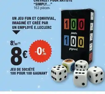 E.Leclerc Jeu de société 100 pour 100 gagnant offre