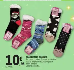 E.Leclerc Chaussettes chaudes offre