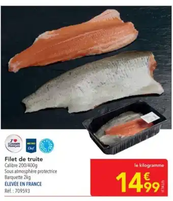 METRO Filet de truite offre