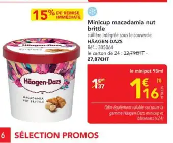 METRO HÄAGEN-DAZS Minicup macadamia nut brittle offre